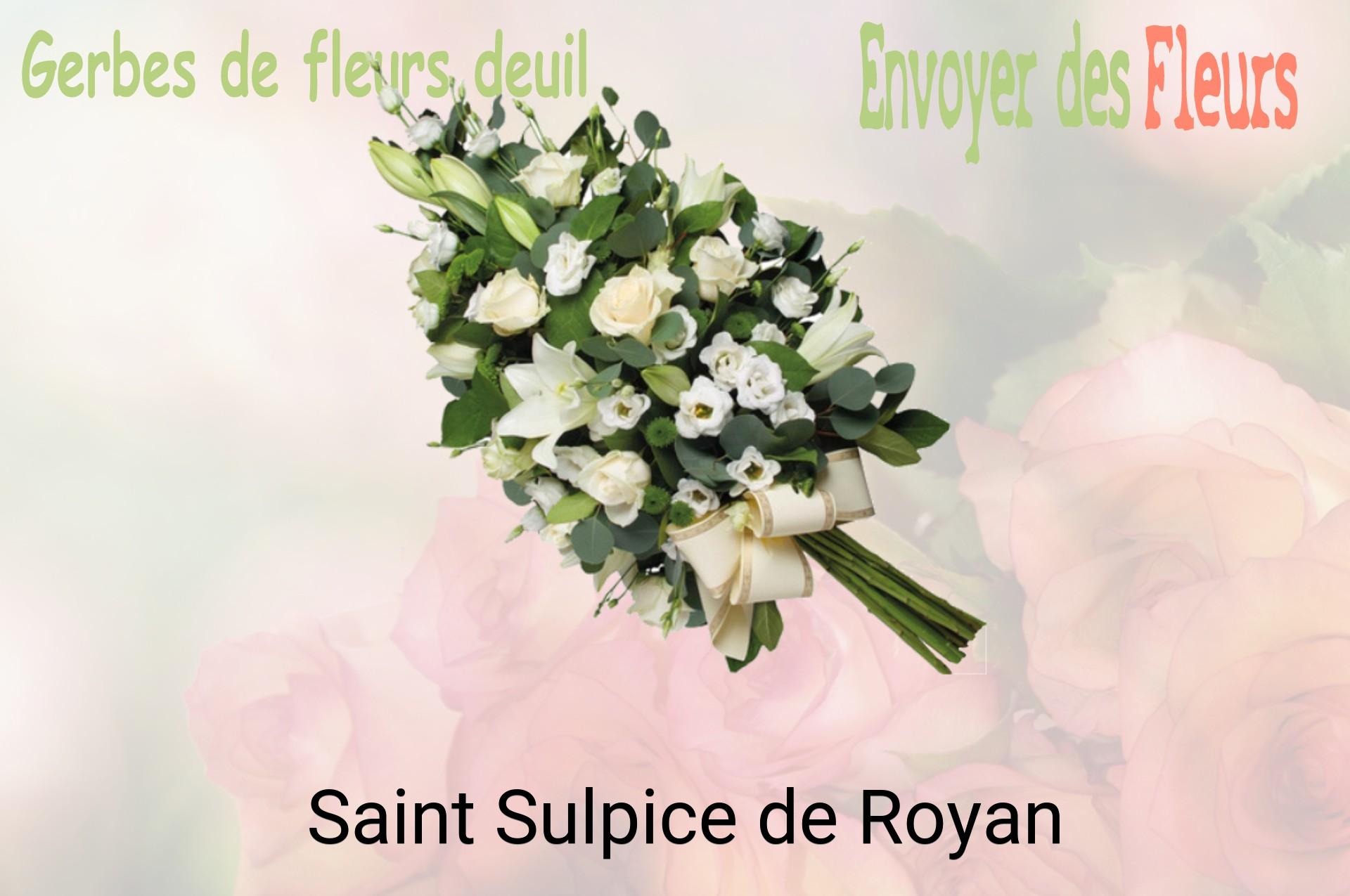 Gerbe de fleurs de deuil livrée à Saint-Sulpice-de-Royan